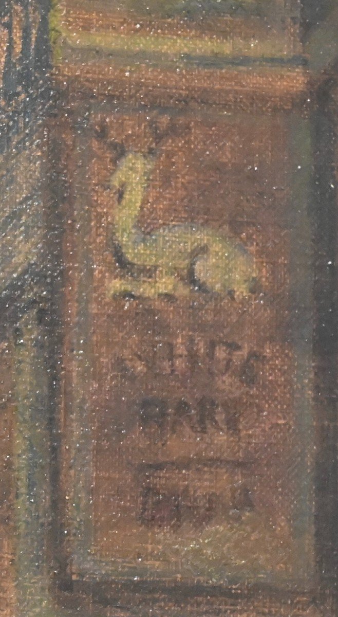 Fattoria Di Posta - Huile Sur Toile - Angleterre Milieu Du XIXe Siècle-photo-3